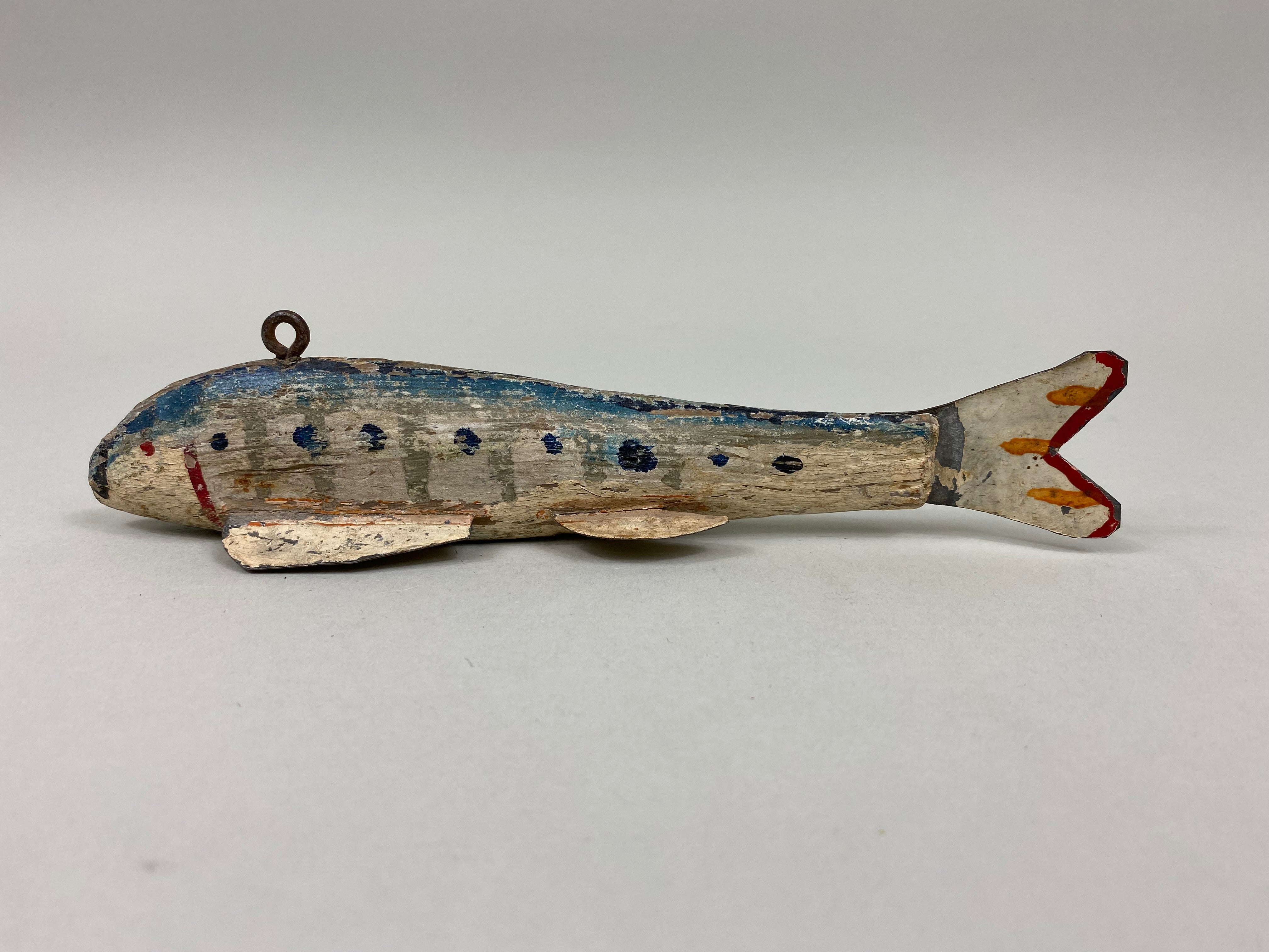Early 6.75 Fish Spearing Decoy By Unknown Maker