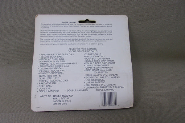 Green Head Goose Call RG-70 in Original Box (#Q58) - Muddy Water Decoys
